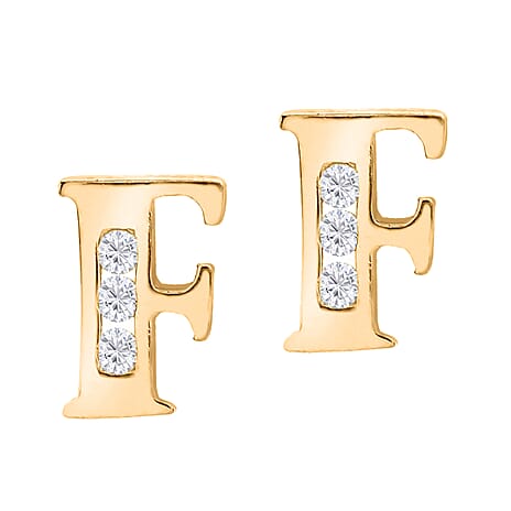 9K Yellow Gold  A   Cubic Zirconia  Earring 0.03 ct,  Gold Wt. 0.51 Gms  0.030  Ct.