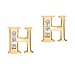 9K Yellow Gold A Cubic Zirconia Earring 0.03 ct, Gold Wt. 0.53 Gms 0.030 Ct.