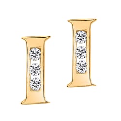 9K Yellow Gold A Cubic Zirconia Earring 0.03 ct, Gold Wt. 0.53 Gms 0.030 Ct.