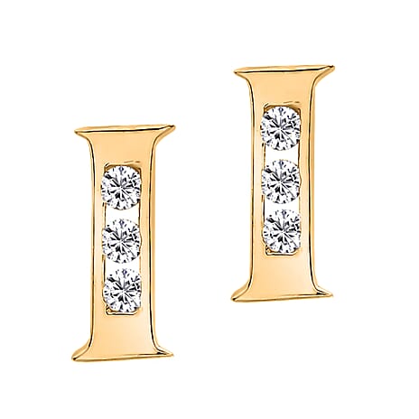 A  Cubic Zirconia  Earring  Sterling Silver 0.03 ct  0.030  Ct.