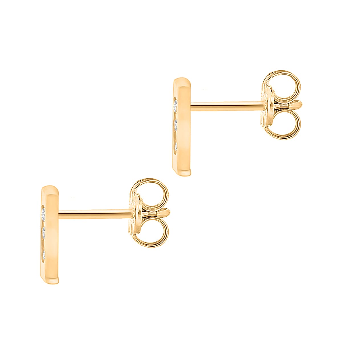 A  Cubic Zirconia  Earring  Sterling Silver 0.03 ct  0.030  Ct.