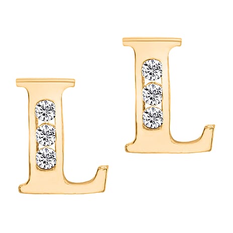 9K Yellow Gold  A   Cubic Zirconia  Earring 0.03 ct,  Gold Wt. 0.47 Gms  0.030  Ct.