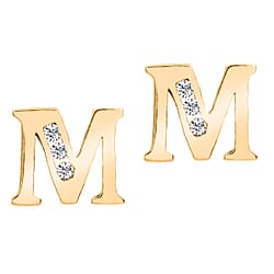 9K Yellow Gold A Cubic Zirconia Earring 0.03 ct, Gold Wt. 0.53 Gms 0.030 Ct.