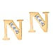 9K Yellow Gold A Cubic Zirconia Earring 0.03 ct, Gold Wt. 0.53 Gms 0.030 Ct.