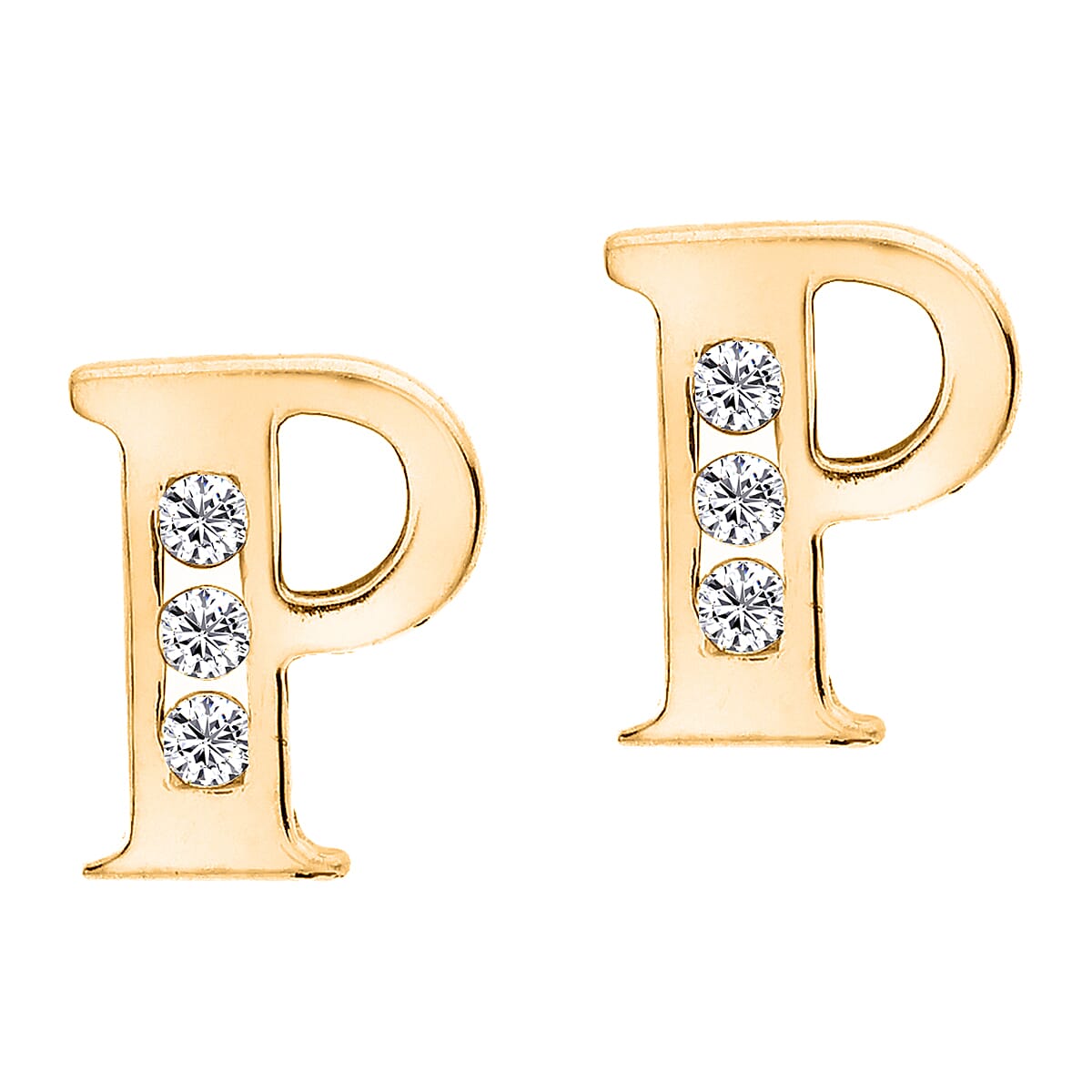 9K Yellow Gold  A   Cubic Zirconia  Earring 0.03 ct,  Gold Wt. 0.52 Gms  0.030  Ct.