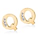 9K Yellow Gold A Cubic Zirconia Earring 0.03 ct, Gold Wt. 0.53 Gms 0.030 Ct.