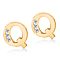 9K Yellow Gold A Cubic Zirconia Earring 0.03 ct, Gold Wt. 0.53 Gms 0.030 Ct.