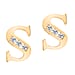 9K Yellow Gold A Cubic Zirconia Earring 0.03 ct, Gold Wt. 0.53 Gms 0.030 Ct.