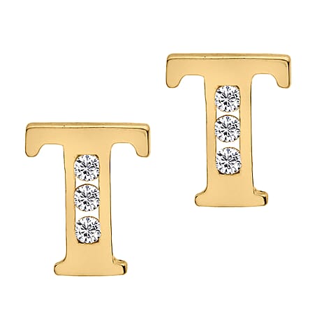 9K Yellow Gold  A   Cubic Zirconia  Earring 0.03 ct,  Gold Wt. 0.51 Gms  0.030  Ct.