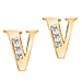 9K Yellow Gold A Cubic Zirconia Earring 0.03 ct, Gold Wt. 0.53 Gms 0.030 Ct.
