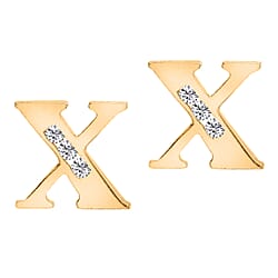 9K Yellow Gold A Cubic Zirconia Earring 0.03 ct, Gold Wt. 0.53 Gms 0.030 Ct.