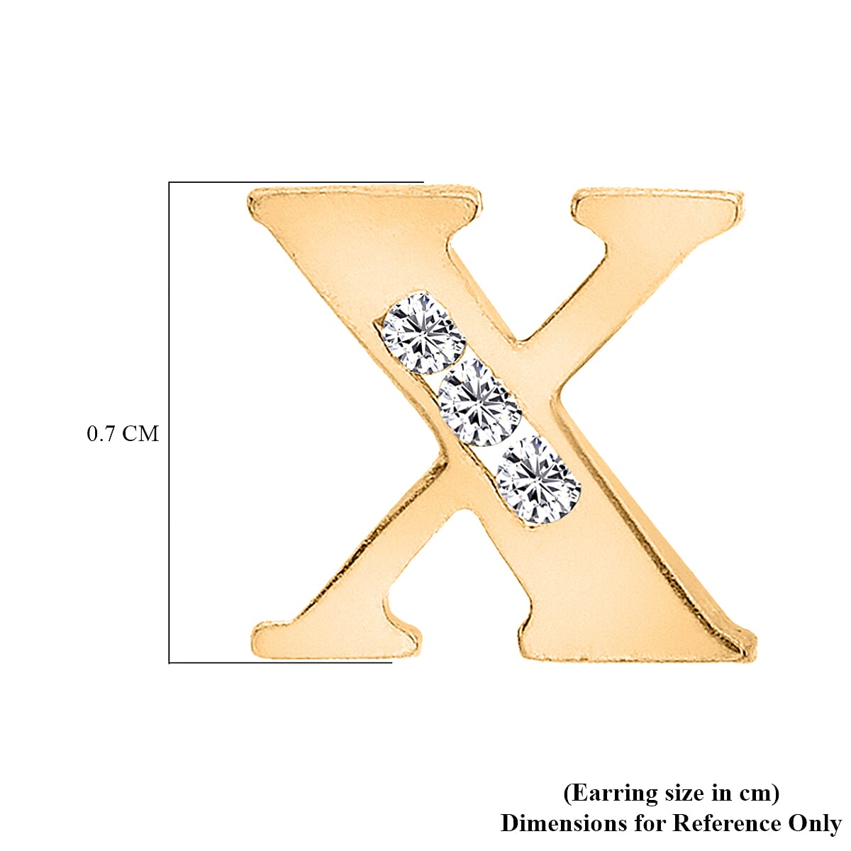 9K Yellow Gold  A   Cubic Zirconia  Earring 0.03 ct,  Gold Wt. 0.61 Gms  0.030  Ct.