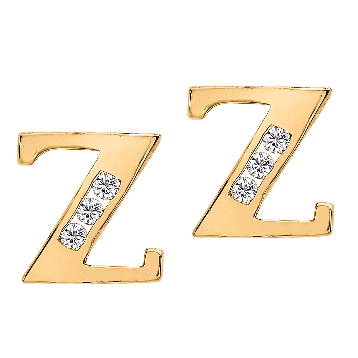 9K Yellow Gold   Cubic Zirconia  Earring 0.03 ct,  Gold Wt. 0.62 Gms  0.030  Ct.