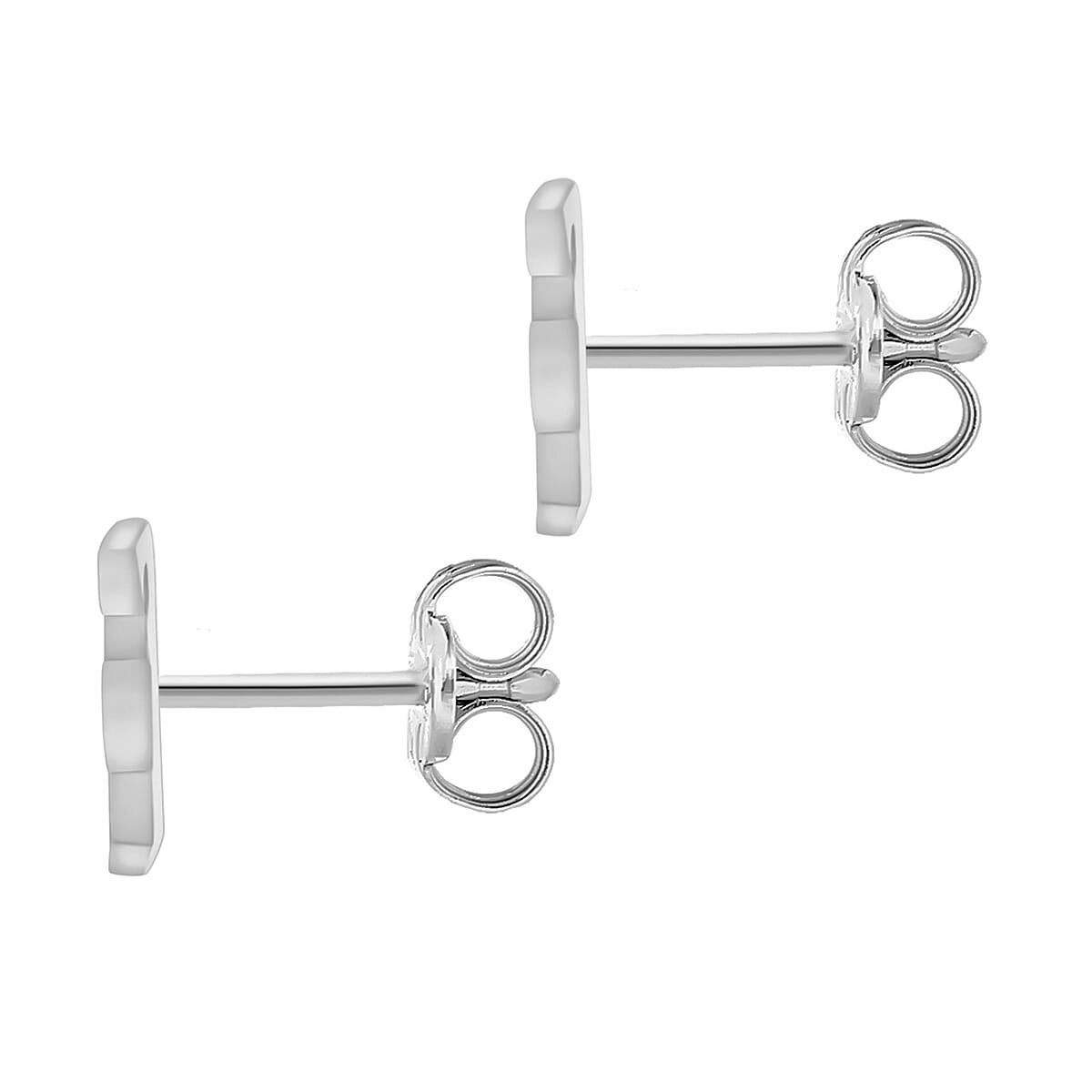 9K White Gold  A   Cubic Zirconia  Earring 0.03 ct,  Gold Wt. 0.51 Gms  0.030  Ct.