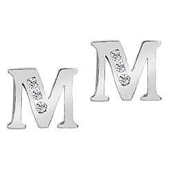 9K White Gold A Cubic Zirconia Earring 0.03 ct, Gold Wt. 0.53 Gms 0.030 Ct.