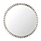 Green Decore Array Antique Plated Nickel Round Wall Mirror (Size 61 cm) - Silver