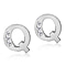 9K White Gold A Cubic Zirconia Earring 0.03 ct, Gold Wt. 0.53 Gms 0.030 Ct.