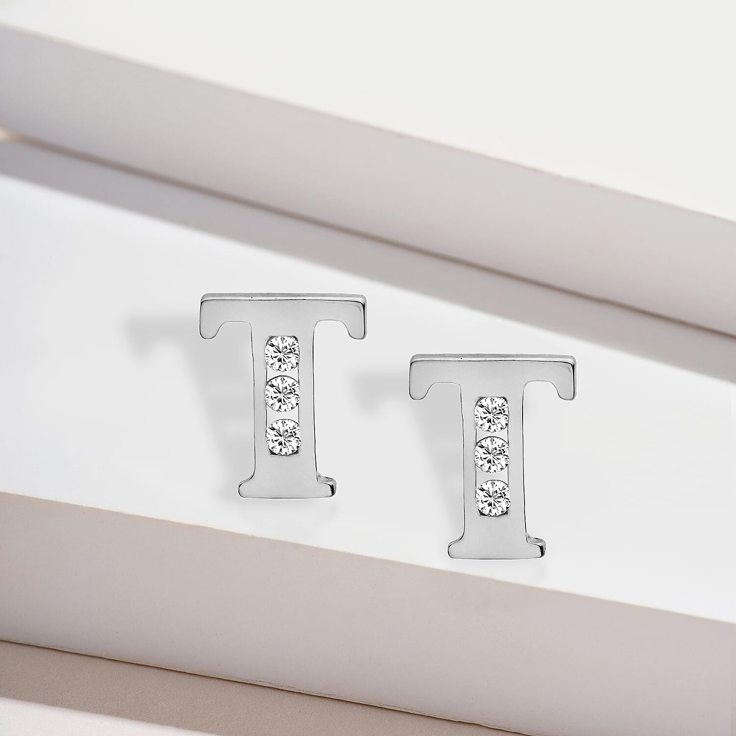 9K Yellow Gold  A   Cubic Zirconia  Earring 0.03 ct,  Gold Wt. 0.51 Gms  0.030  Ct.