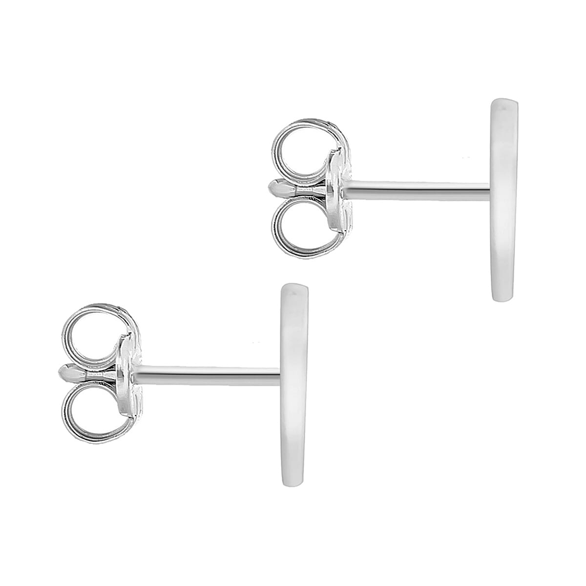 9K White Gold  A   Cubic Zirconia  Earring 0.03 ct,  Gold Wt. 0.58 Gms  0.030  Ct.