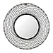 Green Decore Trellis Mesh Round Wall Mirror (Size 72 cm) - Black