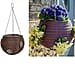Gardman Rattan Effect Brown Ball Hanging Basket (Size 23 cm) - Brown