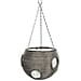 Gardman Rattan Effect Light Grey Hanging Basket (Size 23 cm) - Grey