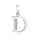 9K White Gold  A   Cubic Zirconia  Pendant 0.03 ct,  Gold Wt. 0.54 Gms  0.025  Ct.