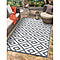 Green Decore Lightweight Reversible Stain Proof Plastic Outdoor Rug (Size 180x120 cm) - Warm Grey and White