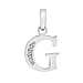 9K White Gold  A   Cubic Zirconia  Pendant 0.03 ct,  Gold Wt. 0.54 Gms  0.025  Ct.
