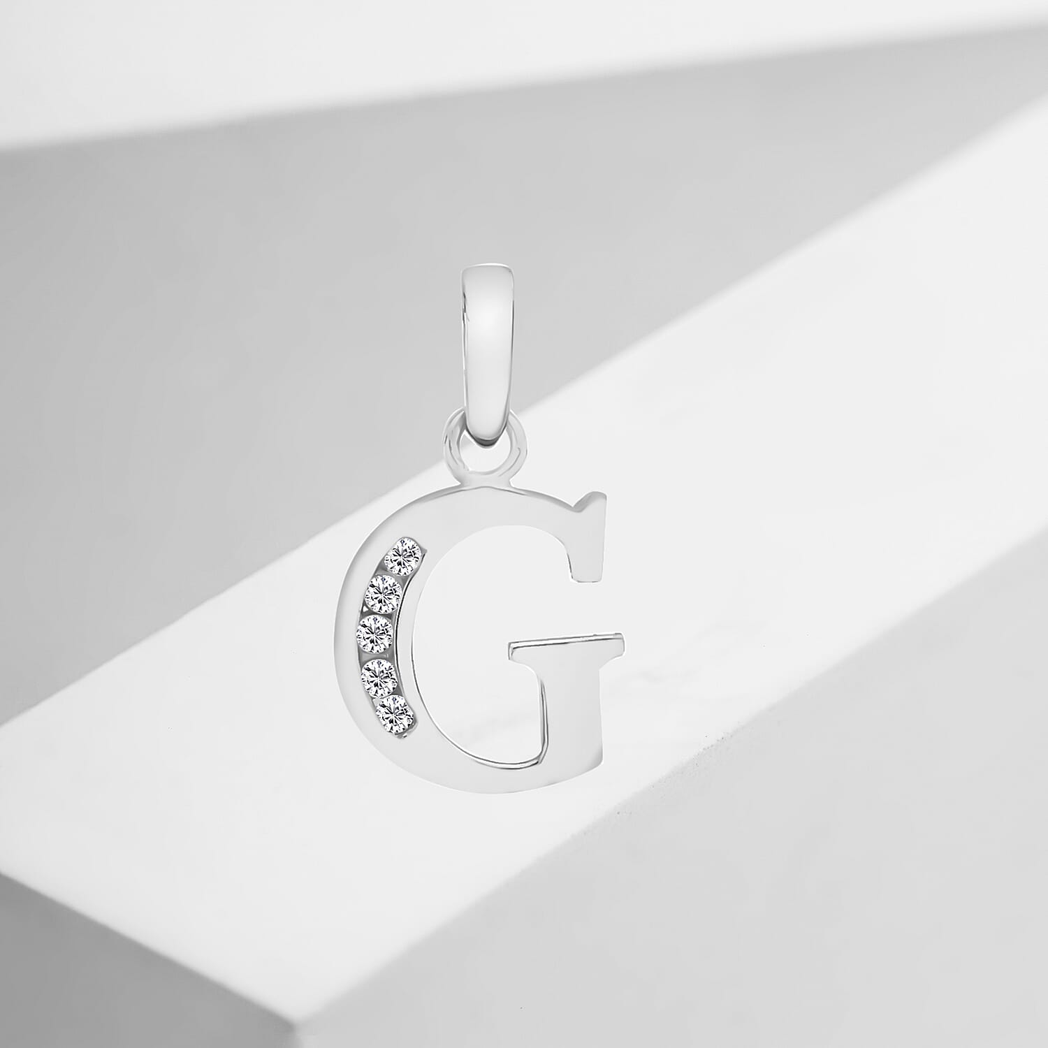 9K Yellow Gold  A   Cubic Zirconia  Pendant 0.03 ct,  Gold Wt. 0.49 Gms  0.025  Ct.