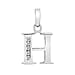 9K White Gold  A   Cubic Zirconia  Pendant 0.03 ct,  Gold Wt. 0.54 Gms  0.025  Ct.