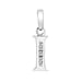 9K White Gold  A   Cubic Zirconia  Pendant 0.03 ct,  Gold Wt. 0.54 Gms  0.025  Ct.