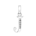 9K White Gold  A   Cubic Zirconia  Pendant 0.03 ct,  Gold Wt. 0.54 Gms  0.025  Ct.