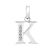 9K White Gold  A   Cubic Zirconia  Pendant 0.03 ct,  Gold Wt. 0.54 Gms  0.025  Ct.