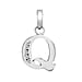 9K White Gold  A   Cubic Zirconia  Pendant 0.03 ct,  Gold Wt. 0.54 Gms  0.025  Ct.