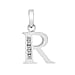 9K White Gold  A   Cubic Zirconia  Pendant 0.03 ct,  Gold Wt. 0.54 Gms  0.025  Ct.