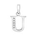 9K White Gold  A   Cubic Zirconia  Pendant 0.03 ct,  Gold Wt. 0.54 Gms  0.025  Ct.