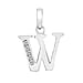 9K White Gold  A   Cubic Zirconia  Pendant 0.03 ct,  Gold Wt. 0.54 Gms  0.025  Ct.