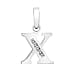 9K White Gold  A   Cubic Zirconia  Pendant 0.03 ct,  Gold Wt. 0.54 Gms  0.025  Ct.