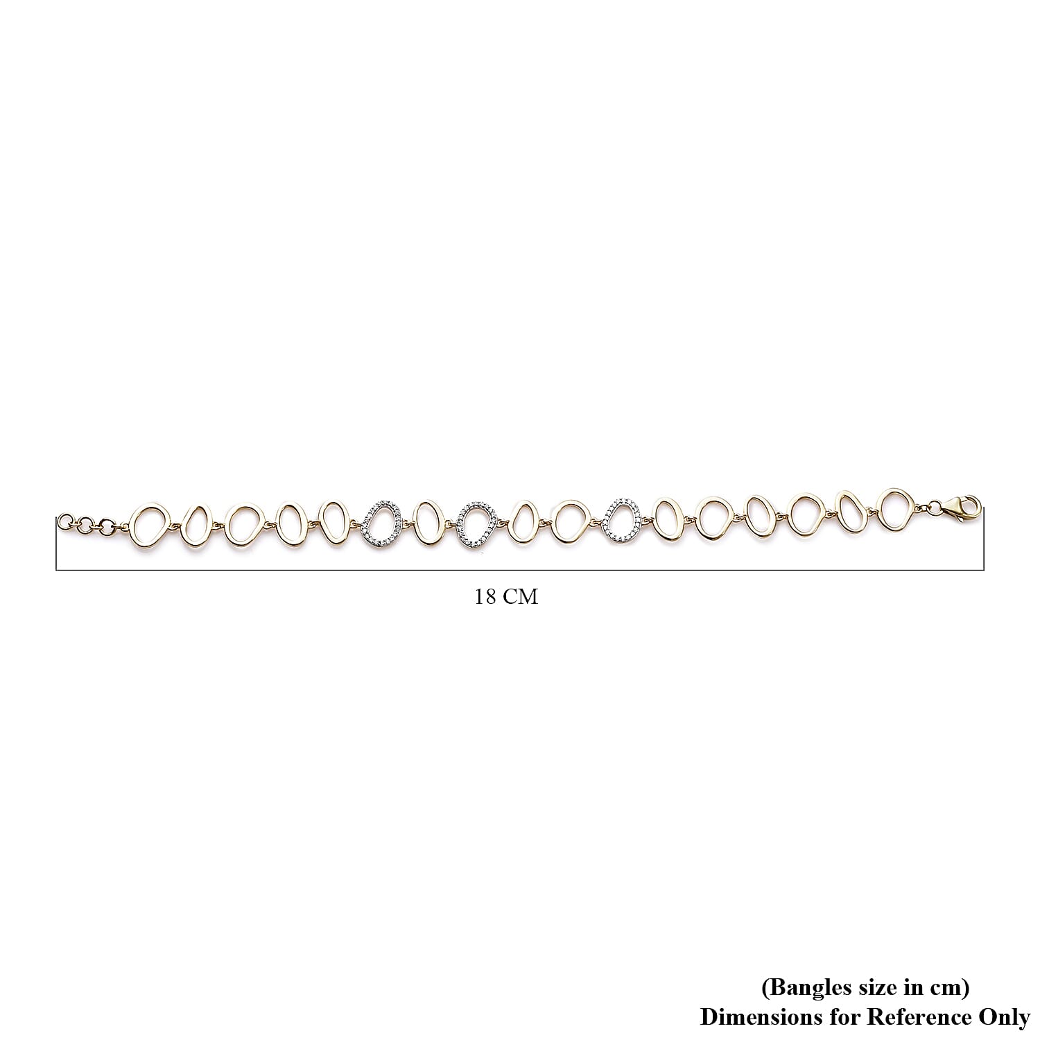 RACHEL GALLEY 9K Yellow Gold SGL Certified Diamond (I1-G-H) Bracelet (Size - 8 with Ext.) 0.50 Ct, Gold Wt. 8.98 Gms