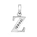 9K White Gold  A   Cubic Zirconia  Pendant 0.03 ct,  Gold Wt. 0.54 Gms  0.025  Ct.
