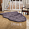 Faux Fur Patterned Rug - Doormat -  Lavender