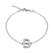 A  Cubic Zirconia  Bracelet (Size - 7.5) in Rhodium Overlay Sterling Silver 0.08 ct  0.080  Ct.