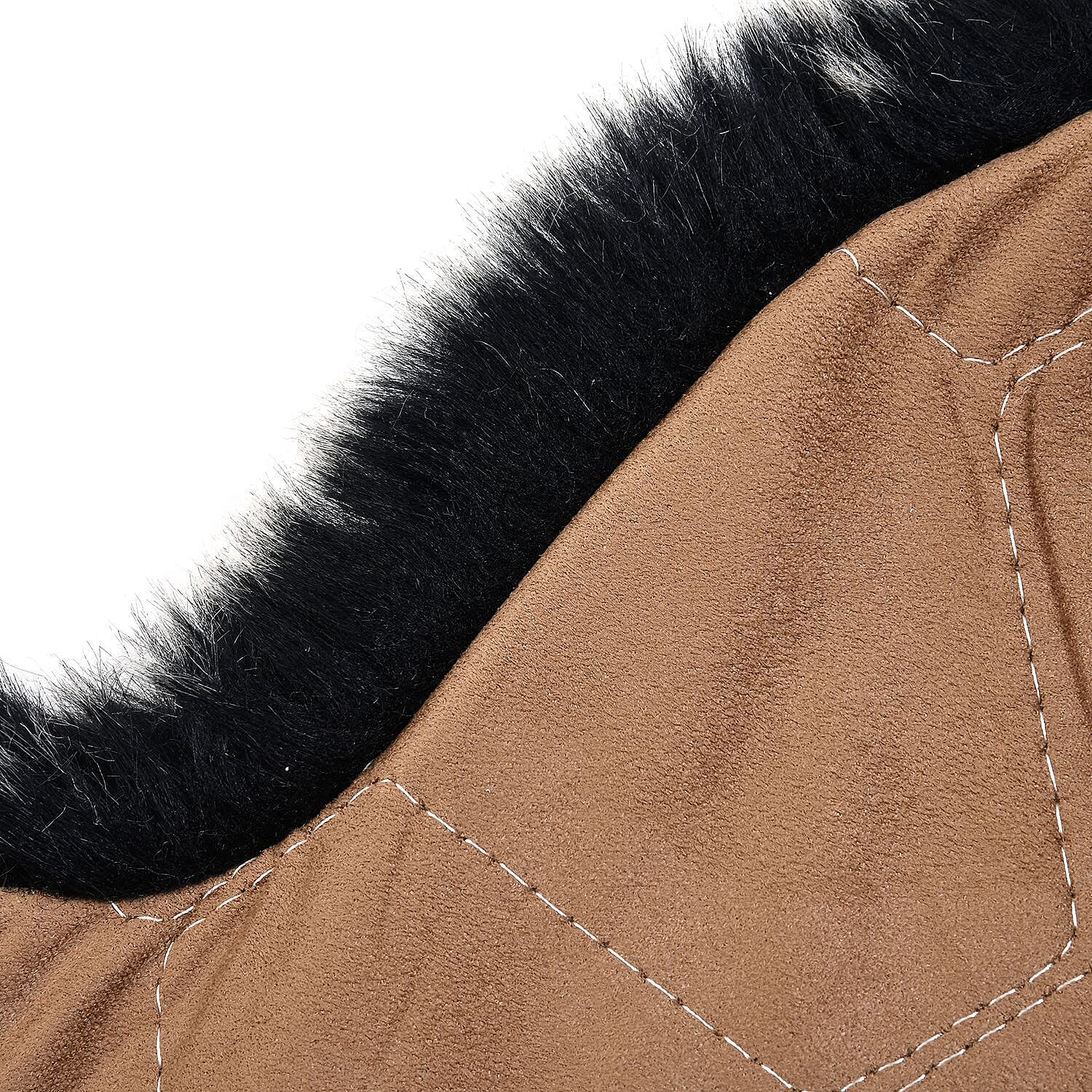 Super Soft Faux Fur Rug (Size 100x60 cm) - Black