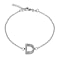 A  Cubic Zirconia  Bracelet (Size - 7.5) in Rhodium Overlay Sterling Silver 0.08 ct  0.080  Ct.