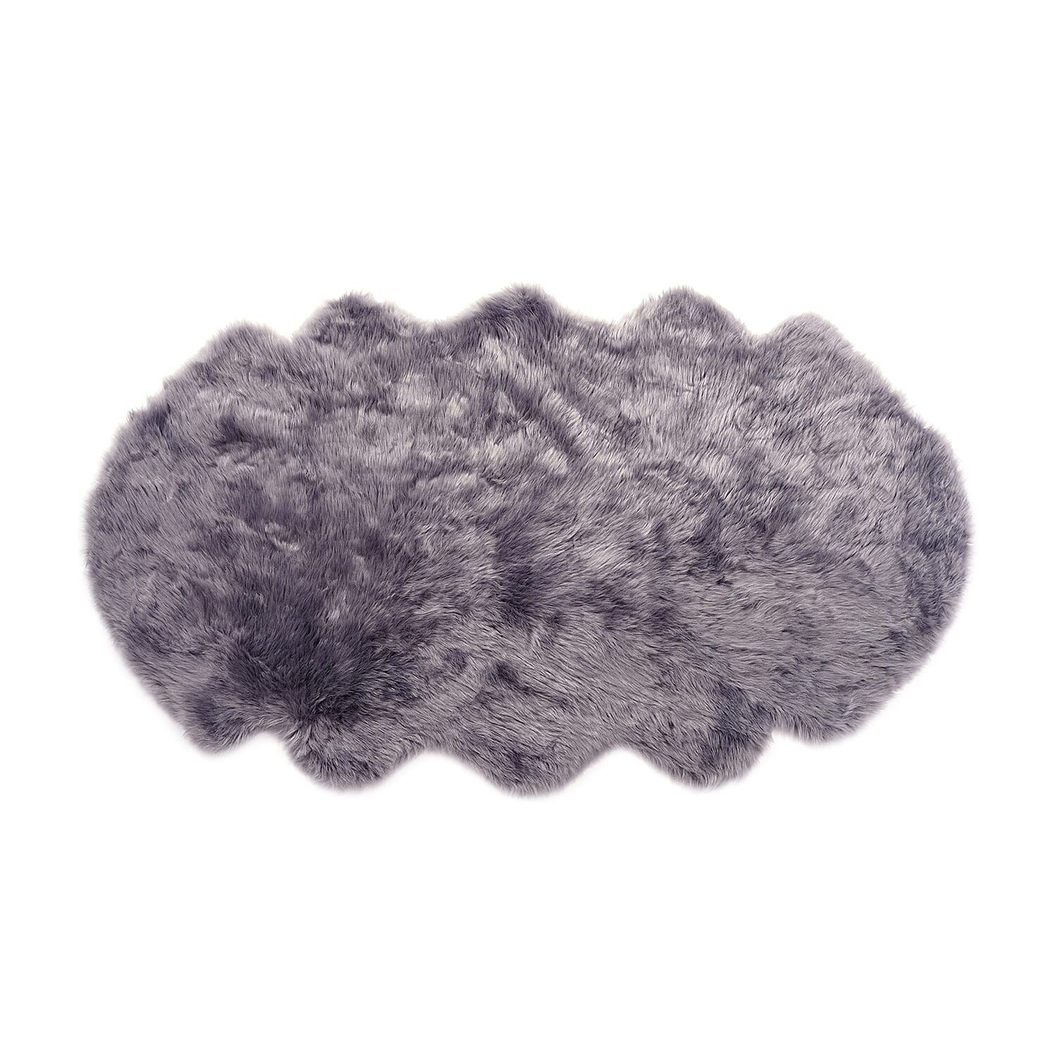 Acrylic Patterned Rug and Door Mat (Size 60x1 cm) - Grey & White