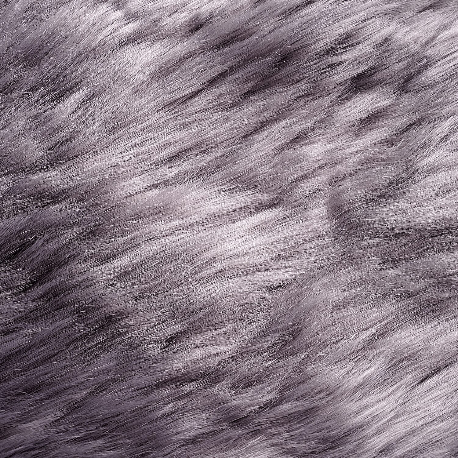 Acrylic Patterned Rug and Door Mat (Size 60x1 cm) - Grey & White