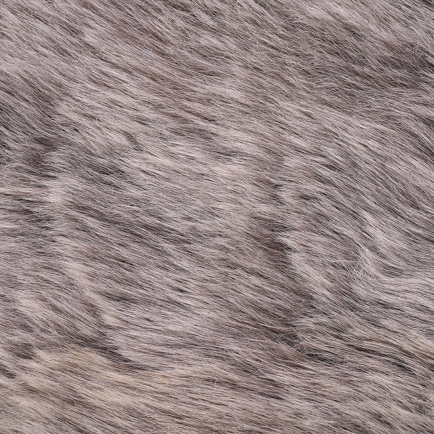 Acrylic Patterned Rug and Door Mat (Size 60x1 cm) - Brown & White