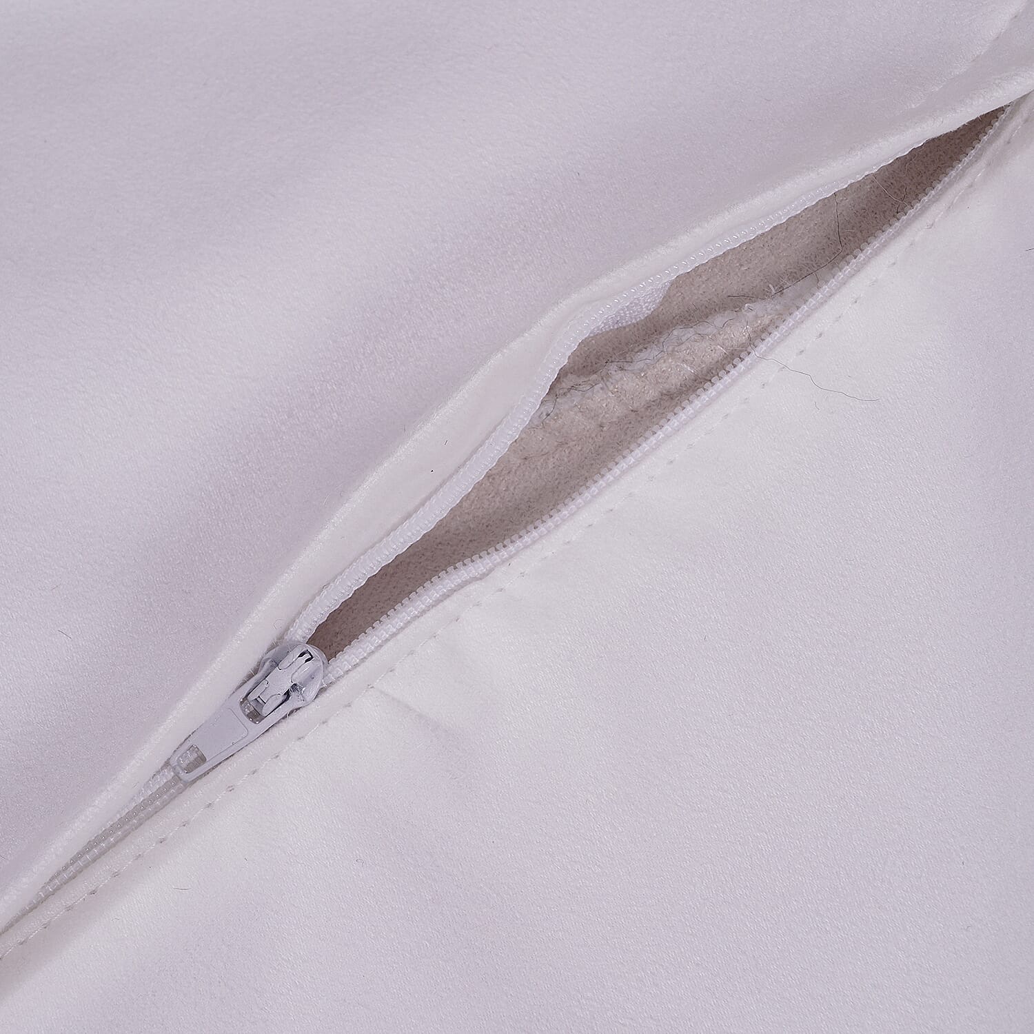 Acrylic Patterned Pillow Case and Cover - White