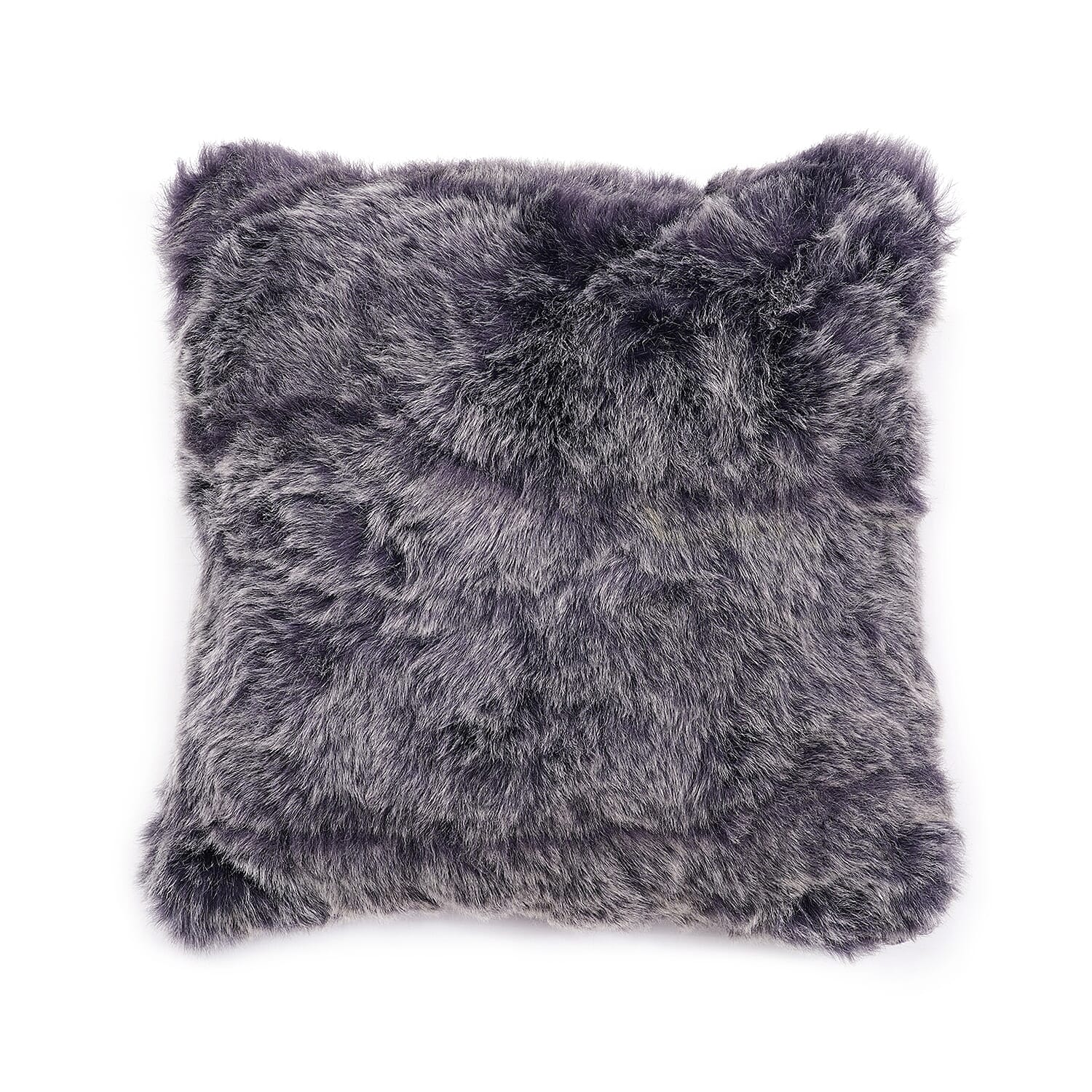 Super Soft Faux Fur Cushion Cover (Size 45x45 cm) - Grey